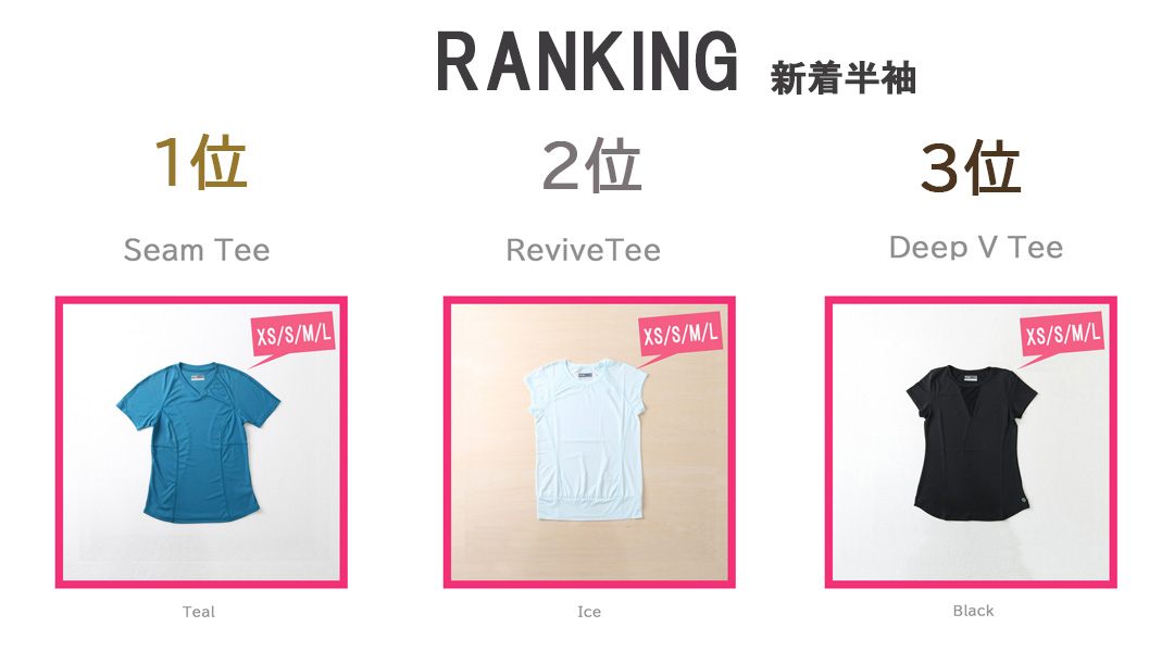 新着商品半袖1位2位3位バナー