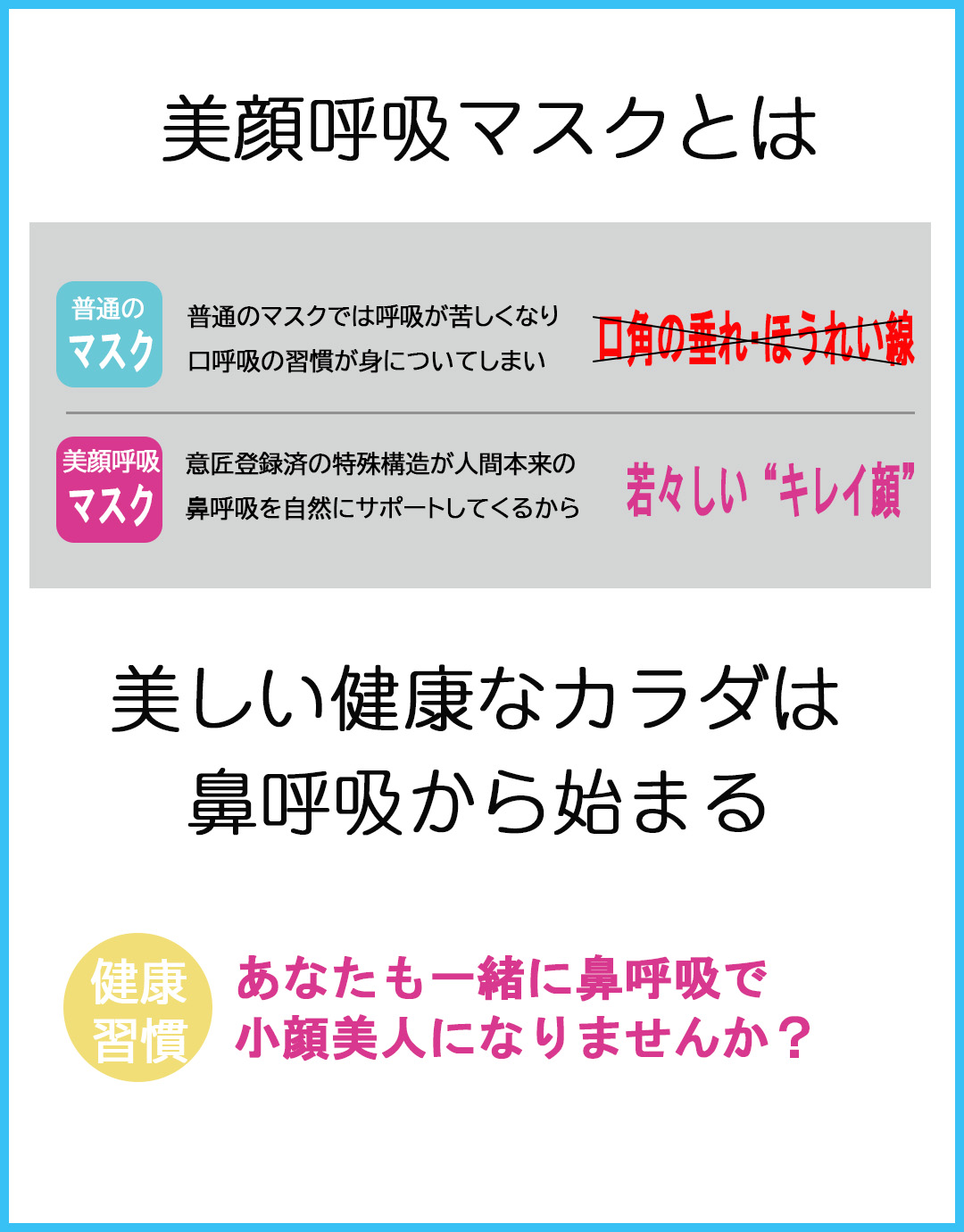 マスクから選ぶ美顔呼吸マスクとは