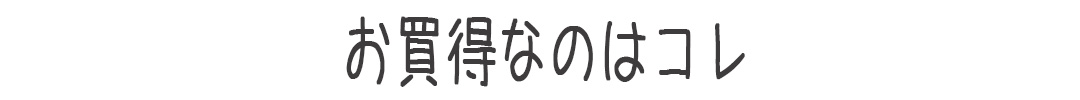 お買得なのはコレ