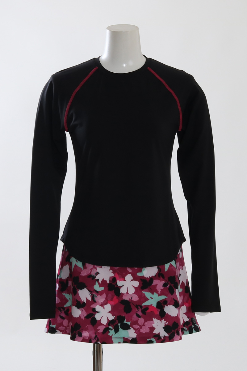 VixenSkortビクセンスコート|テニスウェア|スコートBurgundy Bouquet柄