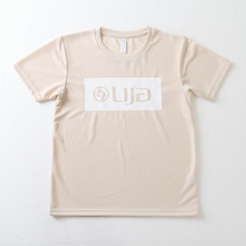 リージャ　テニスウェア　レディース　Tシャツ　Lサイズ エッセンシャルロゴドライTEE|テニスウェア|半袖|ライトベージュ